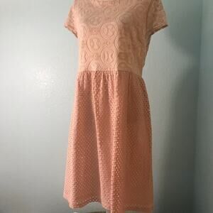 Candalite Dusty Rose Dress with Lace Bodice